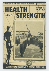 Vintage Health and Strength Magazine Nov 1943 Bodybuilding Weightlifting WW2 - Picture 1 of 2