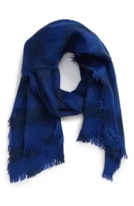 Kids' Buffalo Plaid Scarf In Royal Blue Buffalo Check. soft warm cozy winter - Picture 1 of 8
