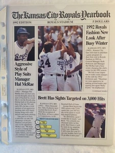 VINTAGE - 1992 Kansas City Royals Yearbook - George Brett, David Cone, Hal McRae - Picture 1 of 2