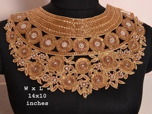 Ajuste para escote, DIAMANTES DE IMITACIÓN, BULLION ZARDOZI Trajes Punjabi ~ 41 Diseño a elección - Imagen 1 de 1