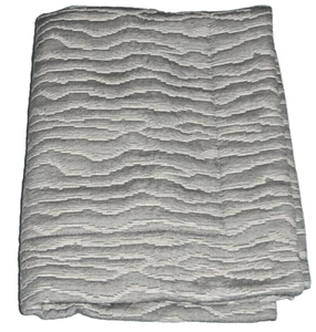 Sferra Ondate Boudoir Sham Gunmetal Gris Ondulado 2 Tonos Algodón Texturizado 12x16" Nuevo - Imagen 1 de 4