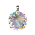 Lab Created Mystic Topaz 94 Carat Round Shape 925 Silver Pendant For Anniversary