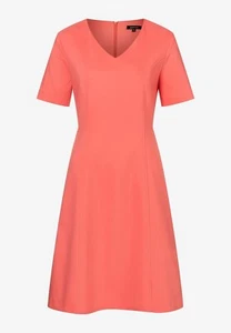 MORE & MORE Sommer Kleid Kurzarm A-Linie Gr. 36 Knielang Coral NEU mit Etikett - Bild 1 von 2