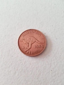 Coin - 1962 Australian Penny Genuine Circulated Queen Elizabeth II KG Polished - Picture 1 of 4