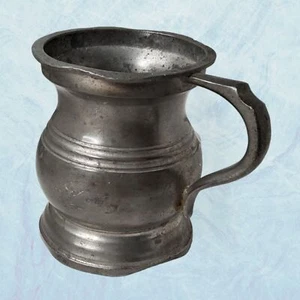 antiguo barrom de peltre inglés del siglo XIX media branquia / 1 oz. taza medidora. - Imagen 1 de 3