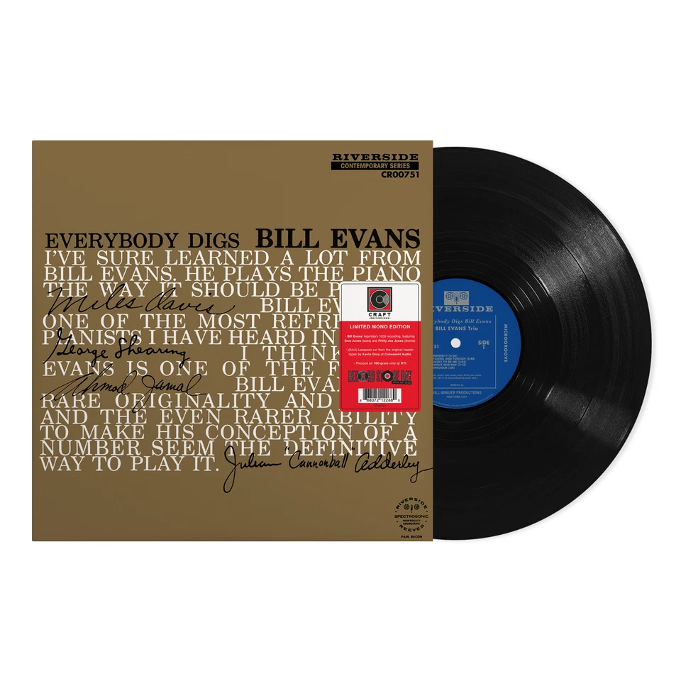 Bill Evans///RSD2024//Everybody Digs Bill Evans (Mono Mix) (180G 7258230 LP