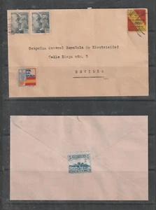 España Sobre circulsdo Sevilla año 1940 con locales Guerra Civil (GY-904) - Imagen 1 de 1