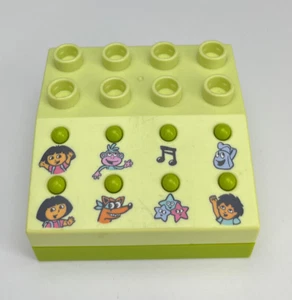 Lego Duplo Dora The Explorer Light Lime Sound Effect Brick 4x4 Lime Base Speaker - Picture 1 of 10