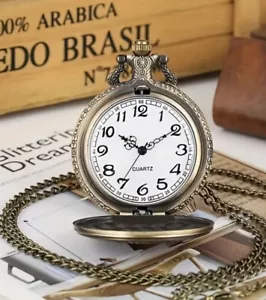 Reloj Bolsillo Papá Estilo Vintage con Cadena. Regalo de Navidad para Padres. ¡Nuevo! - Imagen 1 de 4