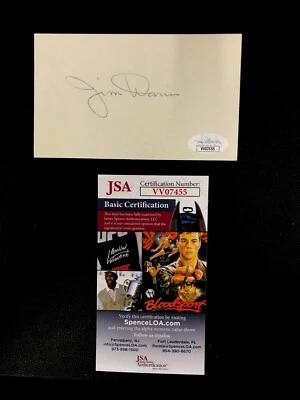 Jim Davis SIGNED INDEX CARD Debut 1954 Pitcher Chicago Cubs JSA CERT AUTOGRAPH - Image 1 of 4