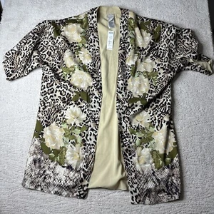 Ruana Kimono Damen NEU Chicos S/M Blumenmuster Tierbezug - Bild 1 von 5