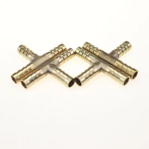 4Pcs 5/16"(8mm) HOSE BARB TEE Brass Pipe 3 WAY T Fitting Thread Gas Fuel Water - Picture 1 of 9