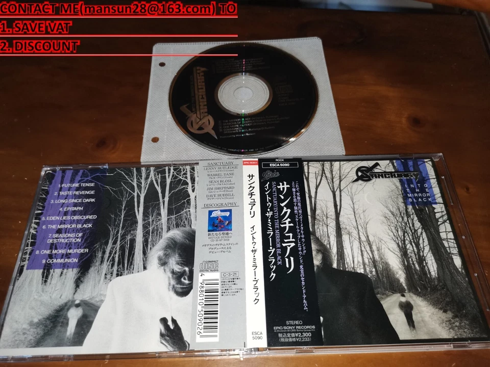 Sanctuary / Into The Mirror Black JAPAN ESCA-5090 *R - Image 1 of 1