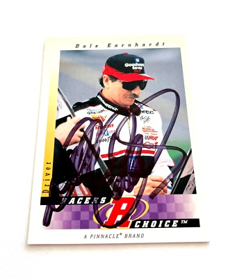 Dale Earnhardt NASCAR 1997 Pinnacle Racer's Choice #27 Autographed Signed - Image 1 of 4