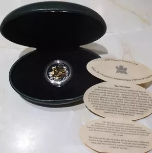 1999 CANADA SILVER TWO DOLLAR COIN. 'DRUM DANCER' NUNAVUT $2. IN BOX WITH COA. - Picture 1 of 3