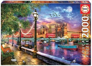NEW Educa Jigsaw Puzzle 2000 Pieces 19046 London Sunset - Foto 1 di 2