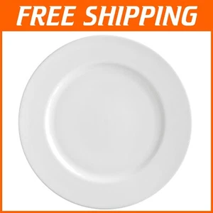 Lightweight Royal White 11" Porcelain Dinner Plate Set of 6 for All Occasions - Picture 1 of 2