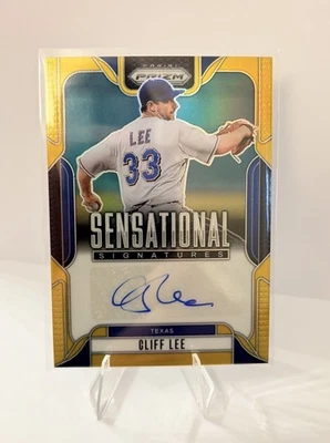 Panini Prizm 2025 - Sensational Signatures - Cliff Lee Gold Auto FOTL/10 Foto 1 de 2