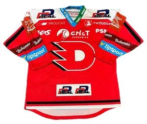 Dynamo Pardubice CCM Hockey Jersey Size L Czech Republic Frodl #43 - Picture 1 of 7