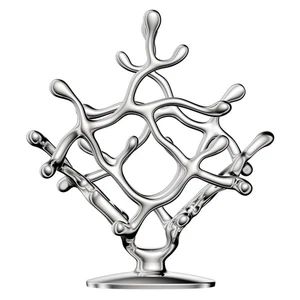 Napkin Holder - Coral Design, Polished Stainless Steel for Dinner & Lunch Nap... - Picture 1 of 9