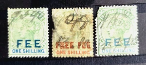 Francobolli Territorio Britannico Regno Unito Trinidad o/stampa tassa 3 x uno scellino regina Vittoria - Foto 1 di 1