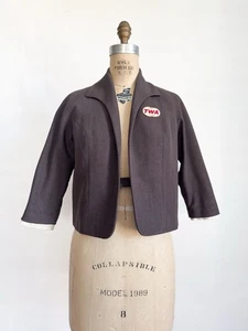 Vintage 1960s TWA Airline Stewardess Jacket Don Loper Beverly Hills - Picture 1 of 12