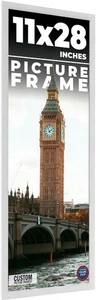 11x28 Frame White Wood Picture Photo Frame with UV Acrylic and Acid Free Backing - Bild 1 von 8