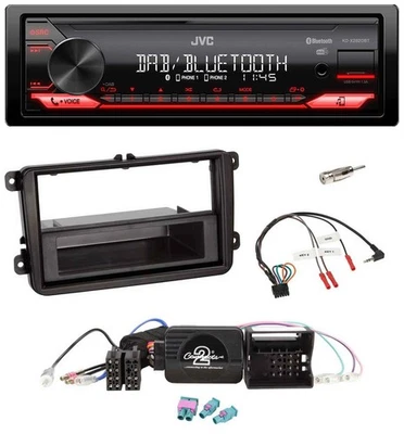 JVC Bluetooth USB DAB Lenkrad Autoradio für VW Passat Polo Scirocco Sharan Tigua - Bild 1 von 4