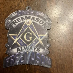 Decorazione albero di Natale massonico una volta muratore sempre un muratore plastica acrilica nuovo - Foto 1 di 3