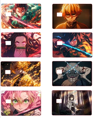 Demon Slayer Themed Credit Card Skins (2 Pack) – Anime-Inspired Debit/Credit - Image 1 of 4
