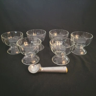 Libbey 🍨Tazón de postre🍨 18 oz ~ Juego de 6 ~ Con cuchara de helado ~ Listo para fiesta🥳 Foto 1 de 4