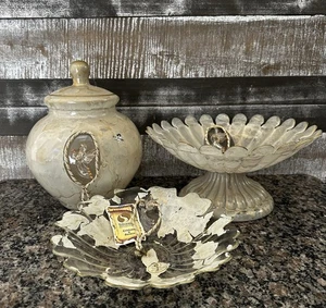 Juego de 4 tarros de cristal de Murano Silvestri Arte con ángeles con tapa, pedestal y plato - Imagen 1 de 17