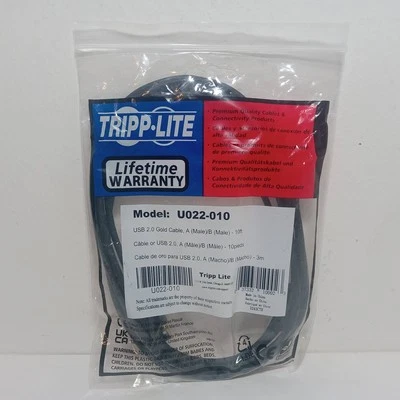 TRIPP LITE Model U022-010 Premium Quality A-Male to B-Male USB 2.0 Cable (10ft) - Image 1 of 4