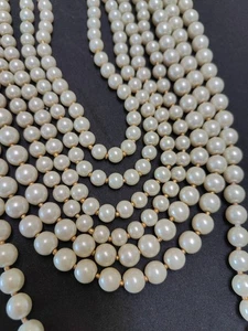 Collar de perlas de imitación 7 hebras bellamente en cascada - Imagen 1 de 4