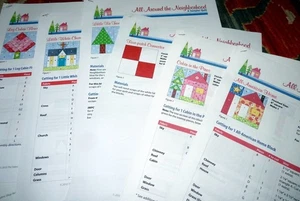 The Fabric Show Network ALL AROUND THE NEIGHBORHOOD Set of 12 Monthly Patterns - Picture 1 of 2