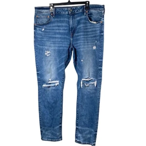 American Eagle Jeans Mens 40x30 Move Free Athletic Skinny Airflex + Distressed - Picture 1 of 8