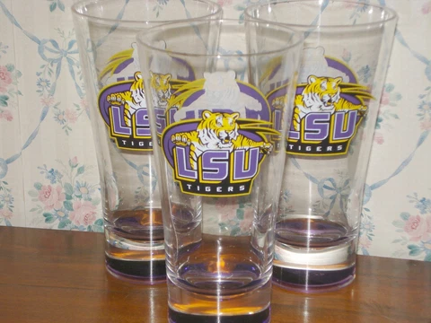 LSU TIGERS GLASSES PURPLE BASE Baton Rouge Baseball Football La Cover