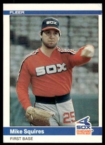 1984 Fleer Mike Squires Baseball Card Chicago White Sox #71