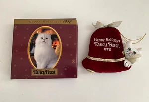 Vintage 1998 Fancy Feast Christmas Ornament - Imagen 1 de 1