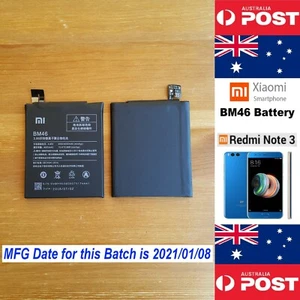 GENUINE Xiaomi Redmi Note 3 Battery BM46 4050mAh Good Quality - Local Seller - Zdjęcie 1 z 12
