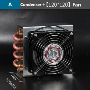 Condenser Refrigeration Small Copper Tube Radiator Heat Sink with 120*120MM Fan - Picture 1 of 6