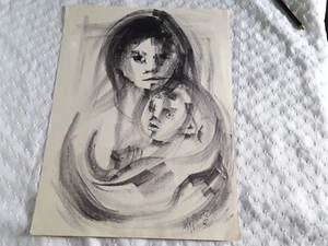 Drawing on paper , Nelly Alvarez Argentine Artist 1962 - Bild 1 von 11