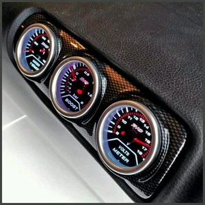 Audi A3 8L Centre Air Vent Pod Gauge Holder 3 Hole 52mm Carbon Effect ABS - Picture 1 of 6