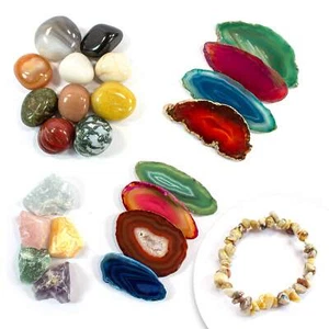 24 Edelstein Adventskalender Füllung Set16 +Edelsteinanhänger Crazy Lace Achat - Bild 1 von 7