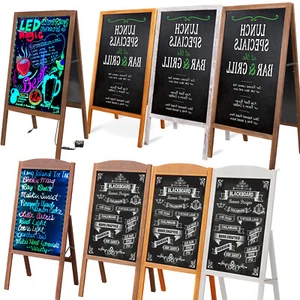 All Types Chalkboard Message Sign Easy Erasable Clear Cafe Writing Blackboard - Picture 1 of 76