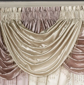 Portia Waterfall Valence 48X30 Pearl Beaded Touch Of Class NEW - Picture 1 of 2