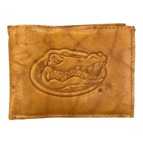 NCAA Officially Licensed Florida Gators Genuine Leather Bifold Wallet Cover