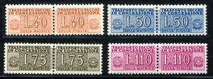 1953 Italia Repubblica Pacchi in concessione ruota serie 4 val. cert Diena MNH - Imagen 1 de 2