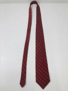 Lauren Ralph Lauren Necktie. Red With Blue Stripes. Hand Finished - Picture 1 of 5