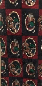 Tom James 100% Silk Red Blue Polo Neck Tie ~EUC~ - Foto 1 di 3